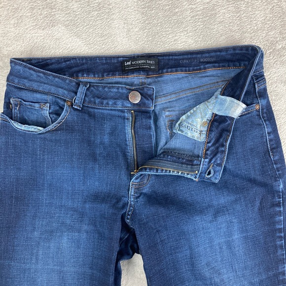 Lee Modern Series Jeans Curvy Fit Bootcut Women's Size 10 Short Dark Wash - Picture 9 of 16